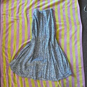 Billabong Black and White Floral Maxi Skirt